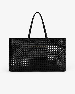 Woven Leather Tote Bag
