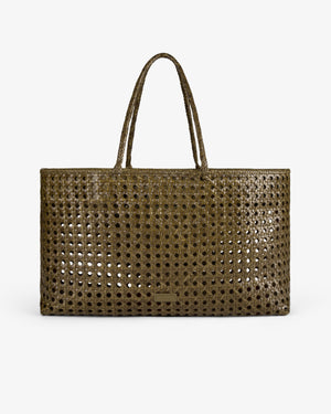 Woven Leather Tote Bag