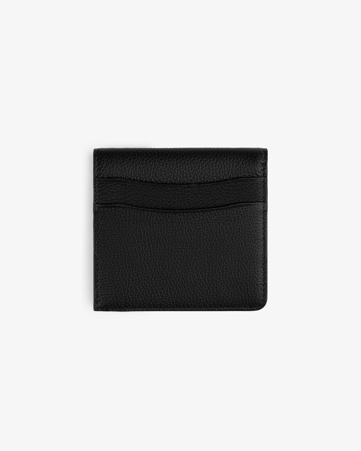 Leather Bi-Fold Wallet with two card slots, displayed on a plain white background.