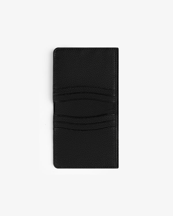 Leather Bi-Fold Wallet with multiple card slots displayed upright on a plain white background.