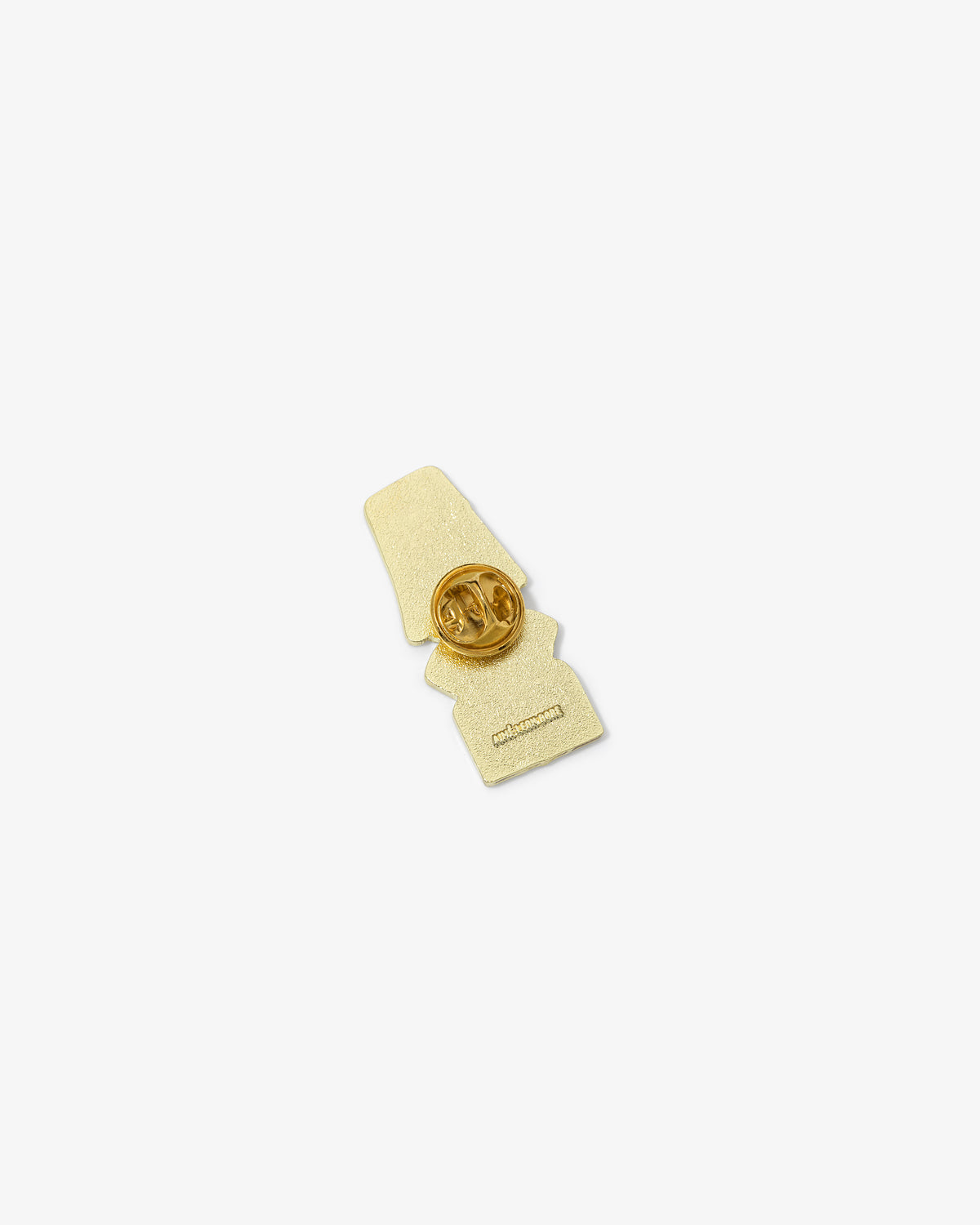 The Graphic Pin is a gold-tone metal lapel pin with a butterfly clutch, shown on a white background.