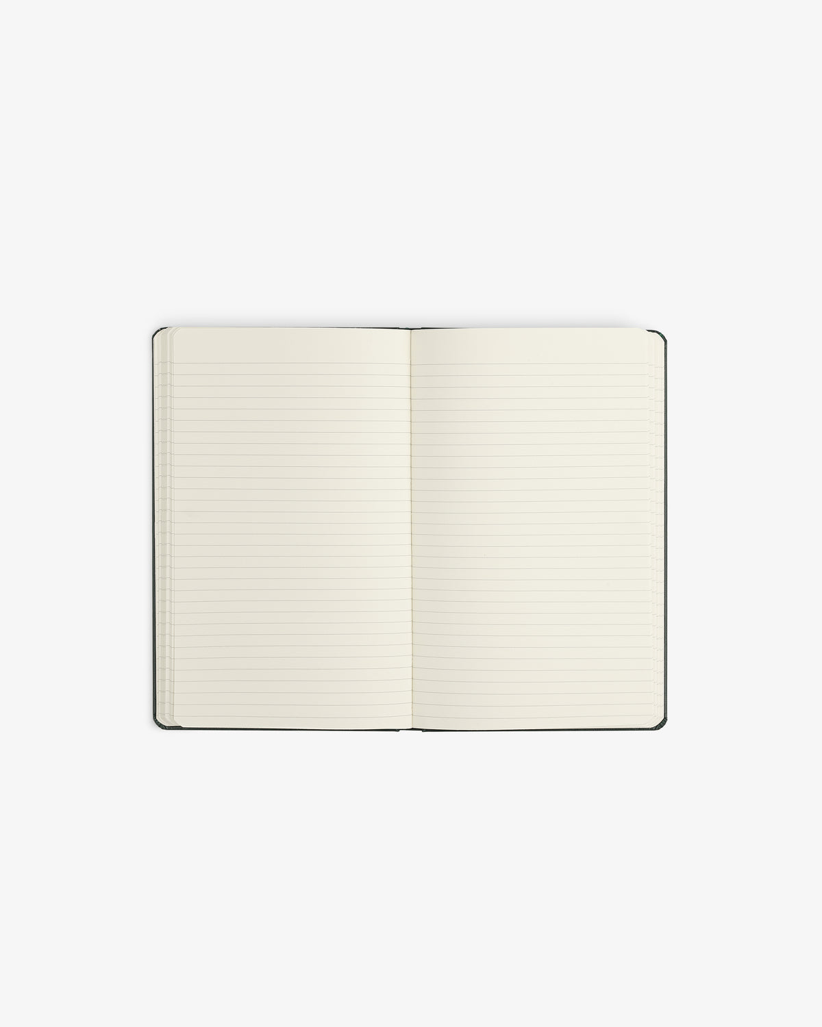 Crest Sketchbook—an open, lined notebook with blank pages on a white background.