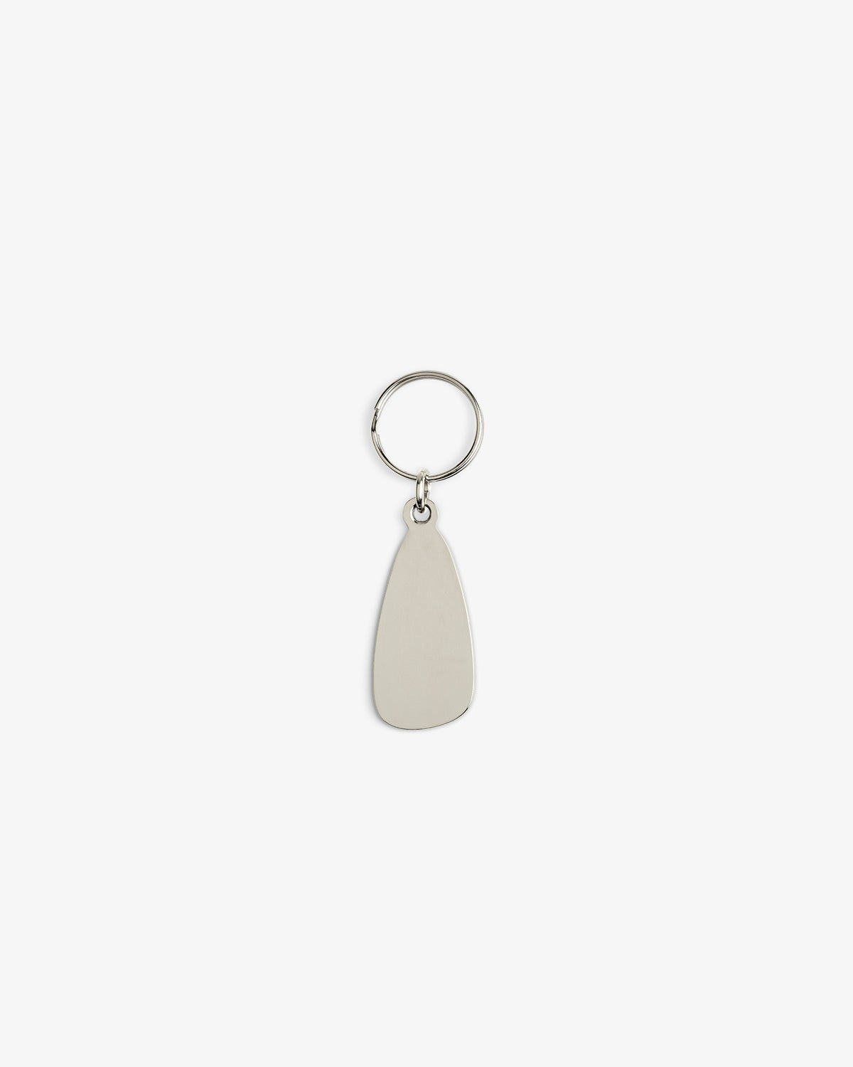 ALD Golf Keychain: Sleek silver teardrop pendant on a round keyring, shown on a white background.