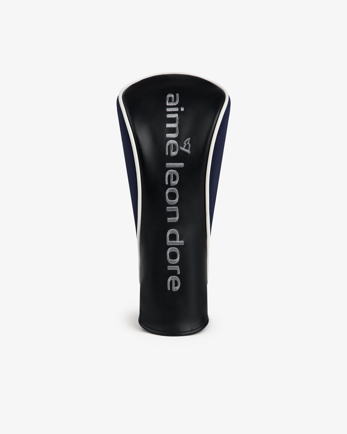 ALD Golf Driver Cover in black with a small white embroidered logo, pictured on a white background.