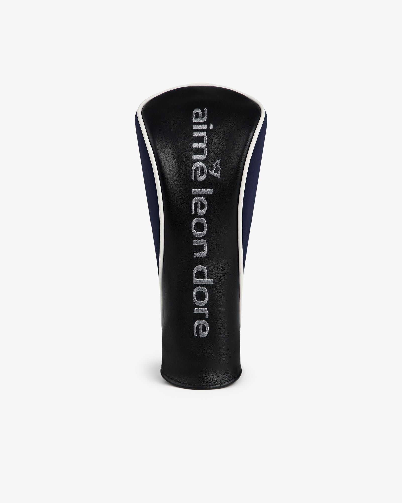 ALD Golf Driver Cover in black with a small white embroidered logo, pictured on a white background.