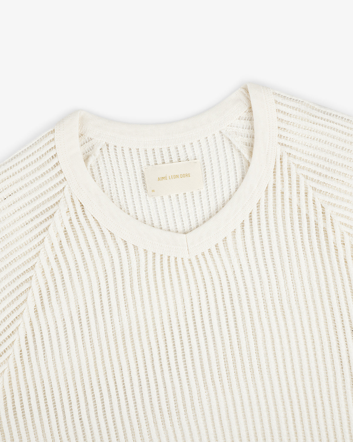 Mesh V-Neck Tee shown from the shoulders up against a white background.