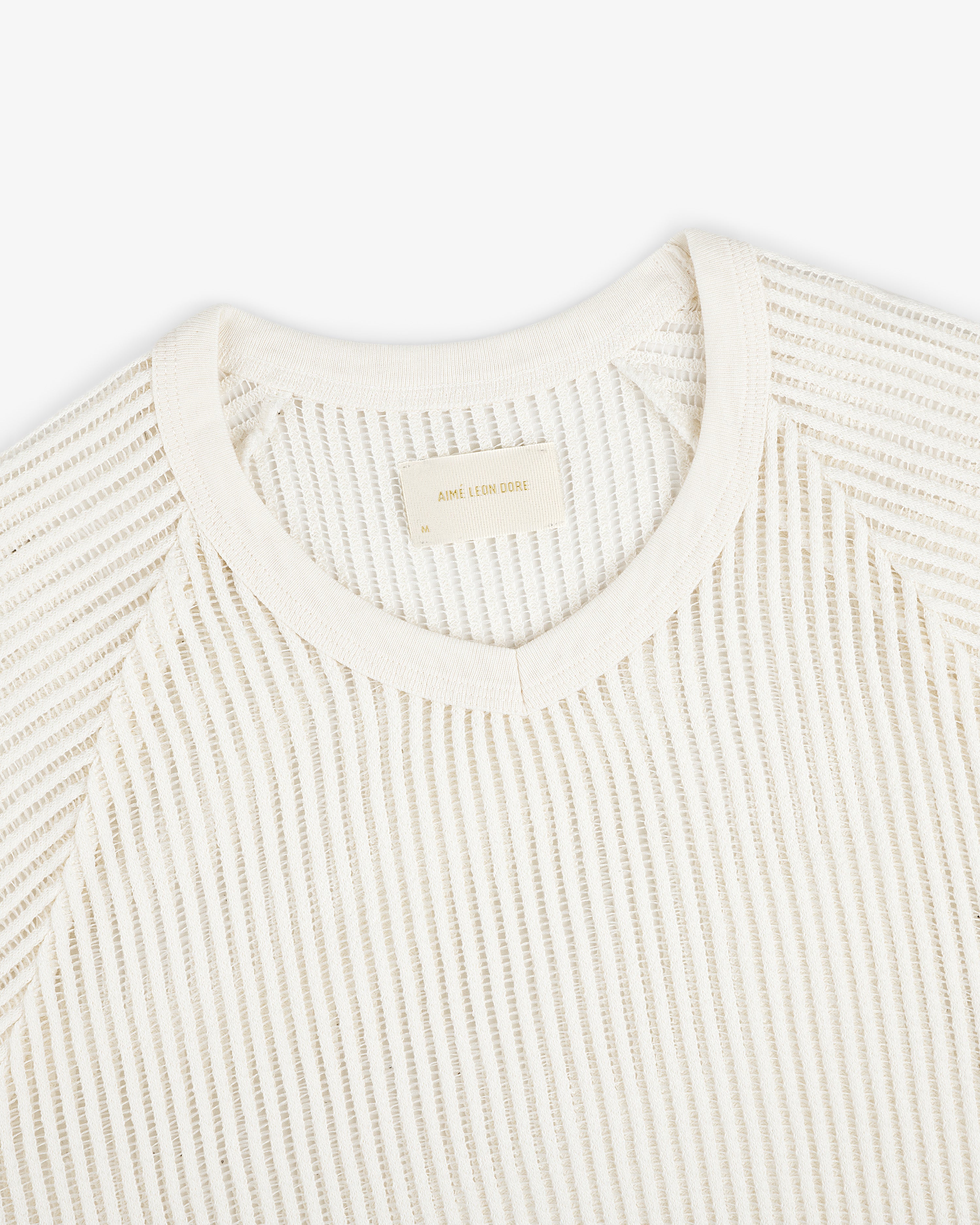 Mesh V-Neck Tee shown from the shoulders up against a white background.