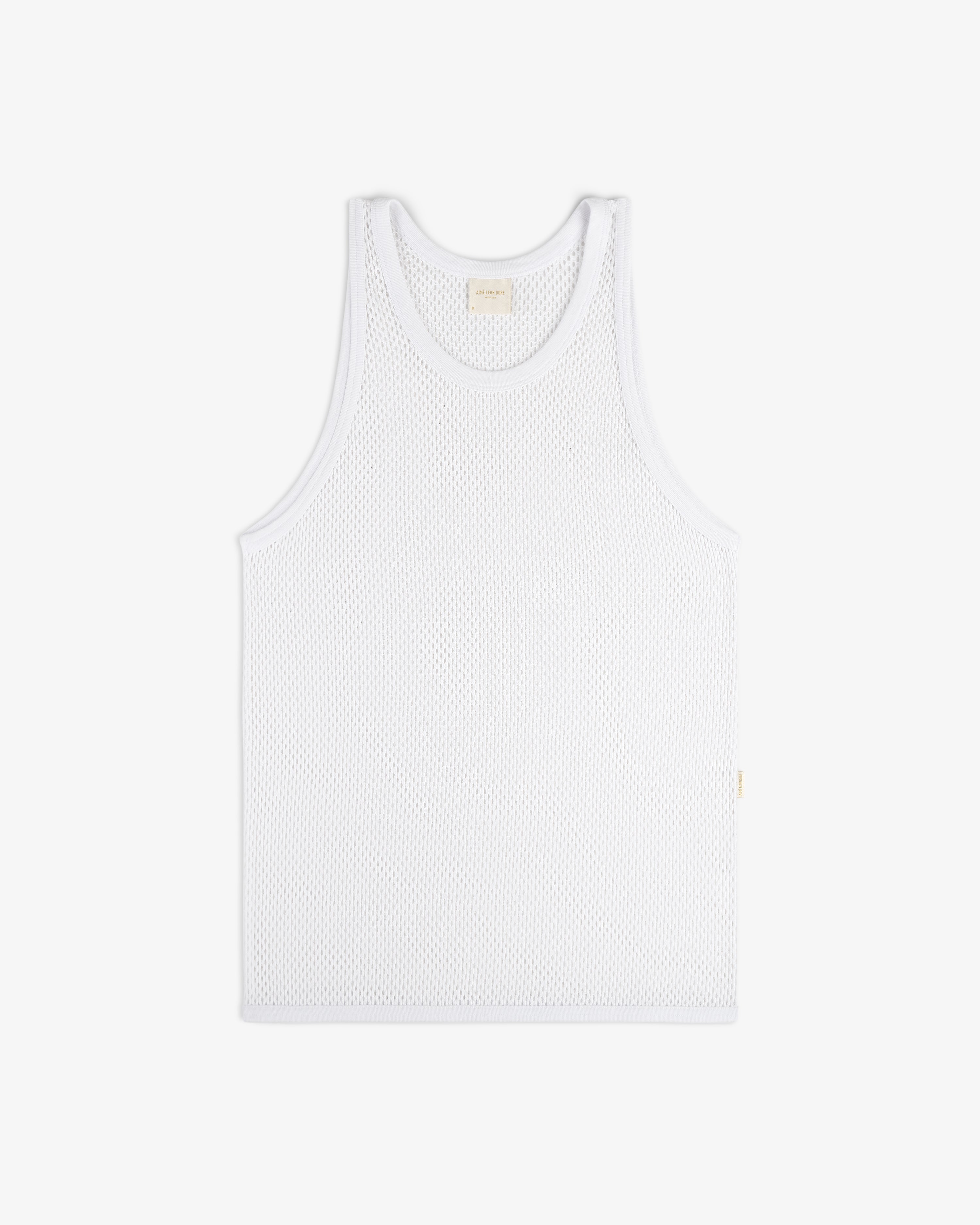 Mesh Tank Top laid flat on a white background, viewed from above.