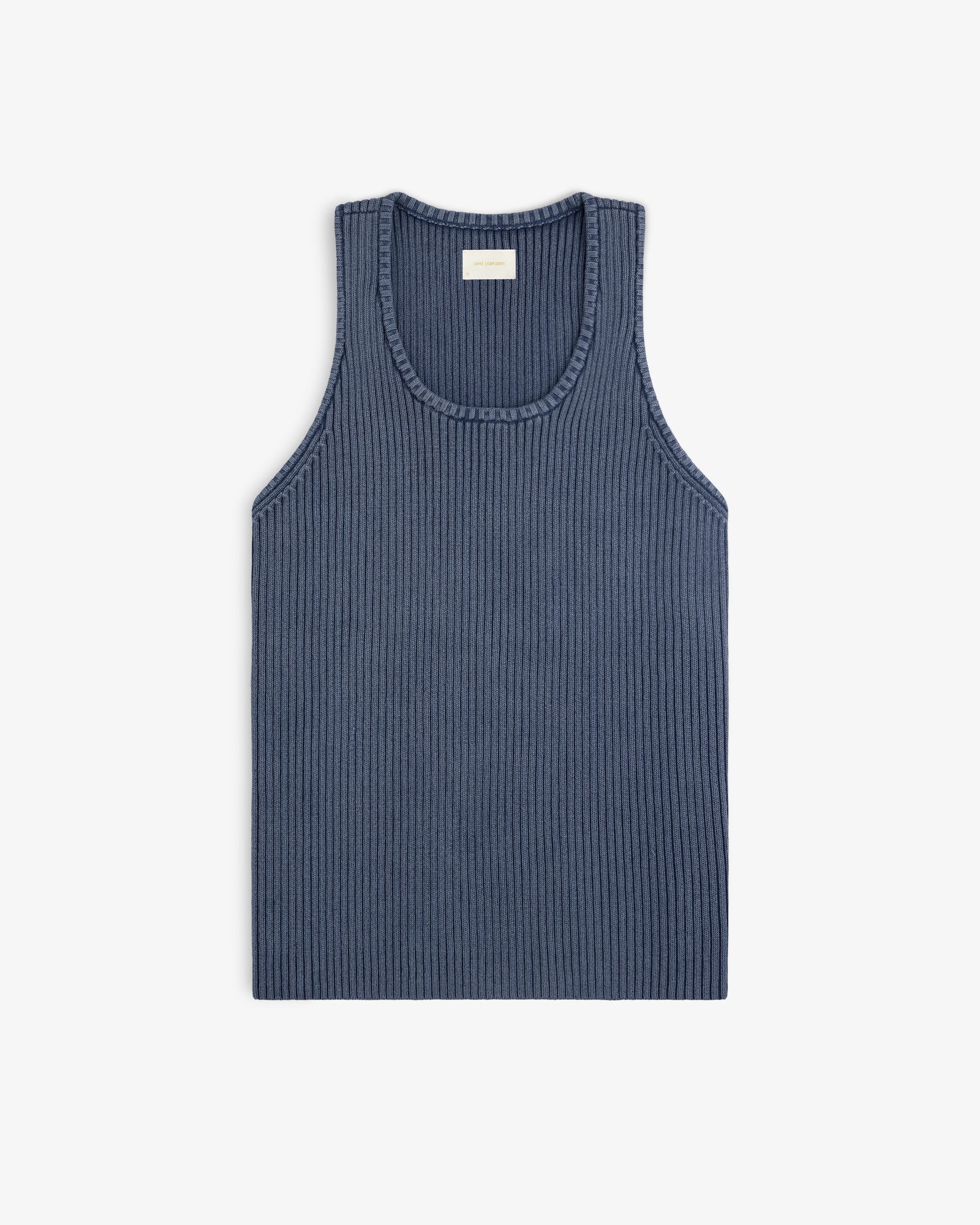 Stone Washed Knit Tank Top laid flat on a white background.