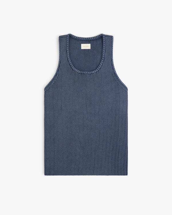 Stone Washed Knit Tank Top laid flat on a white background.