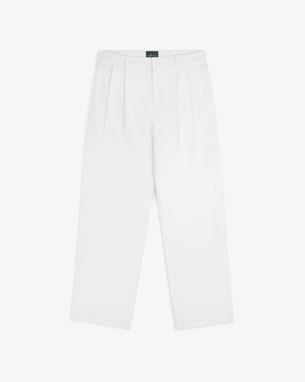 ALD Golf Cordura Double Pleated Pant in white, wide-leg style with pleats, shown on a plain white background.