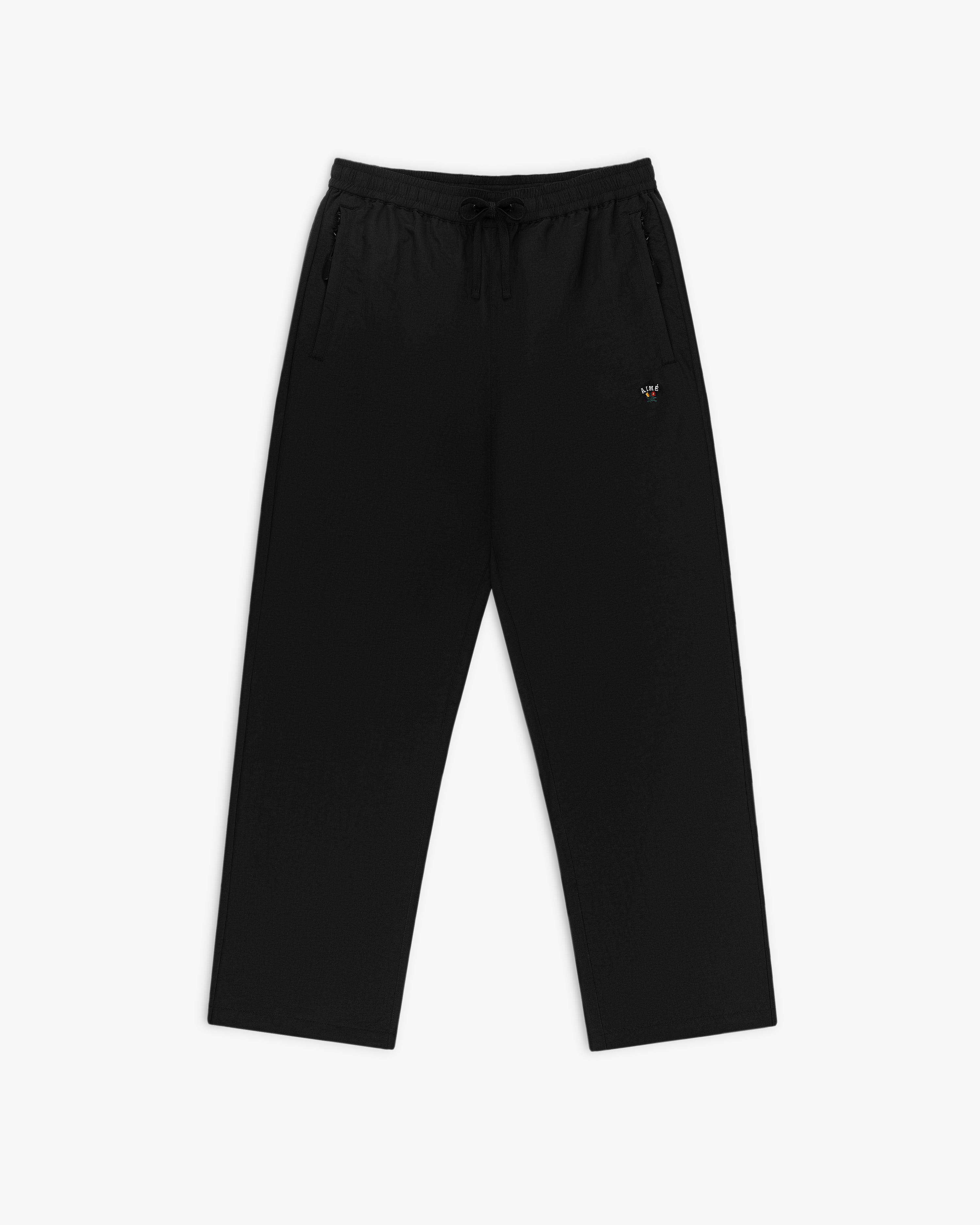 Crest Nylon Track Pant with straight legs and side pockets, shown on a white background.