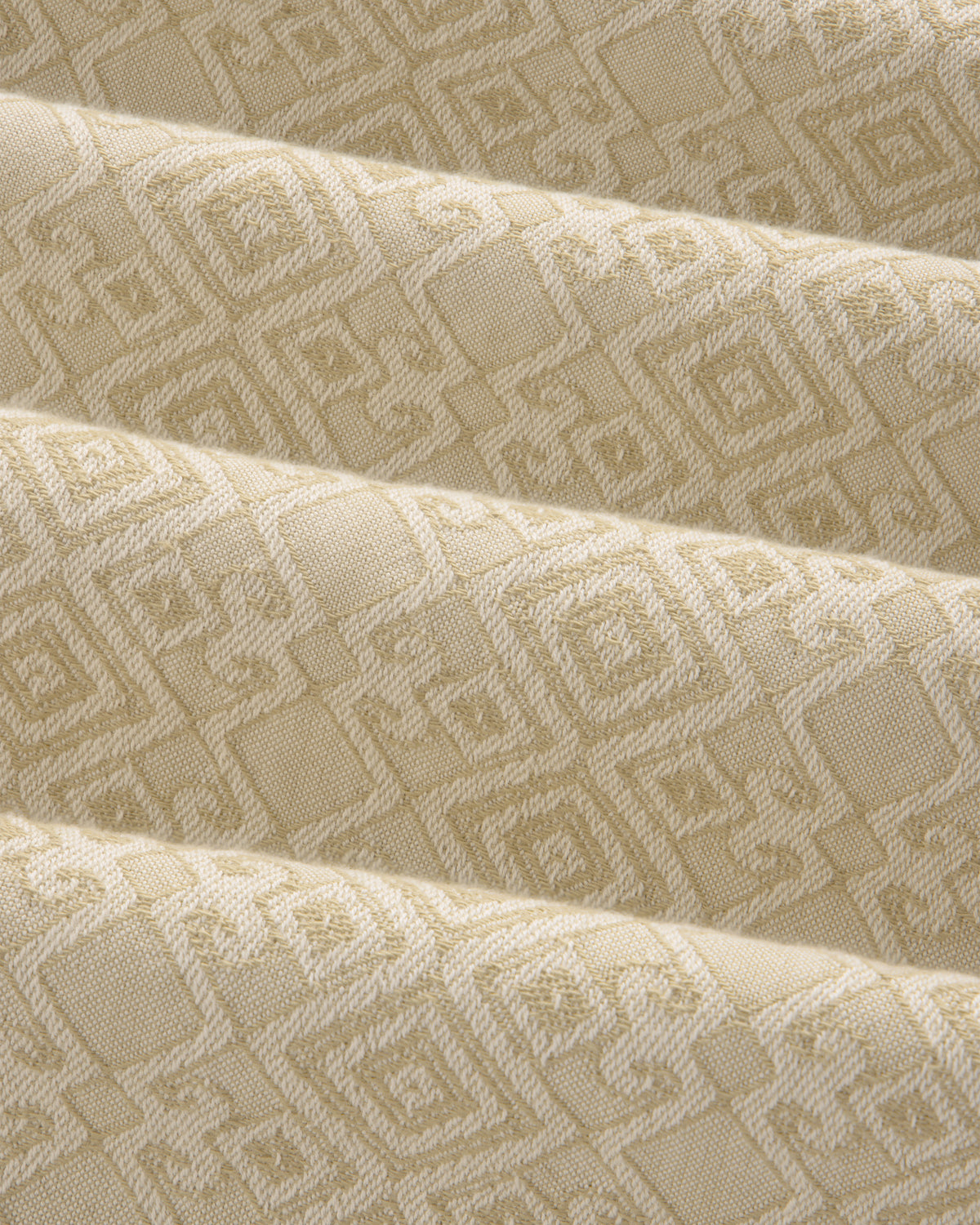 Jacquard Leisure Shirt in beige with a soft drape and a subtle geometric diamond pattern.