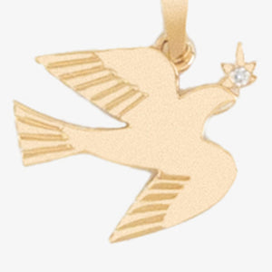14Kt Gold Dove Pendant