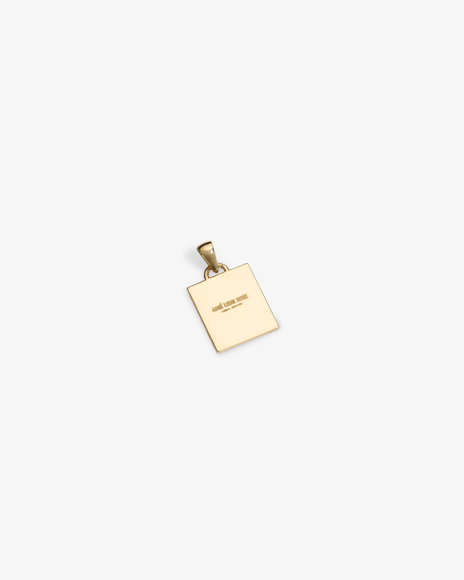 14Kt Gold Mytilene Pendant with small inscription, shown on a plain white background.