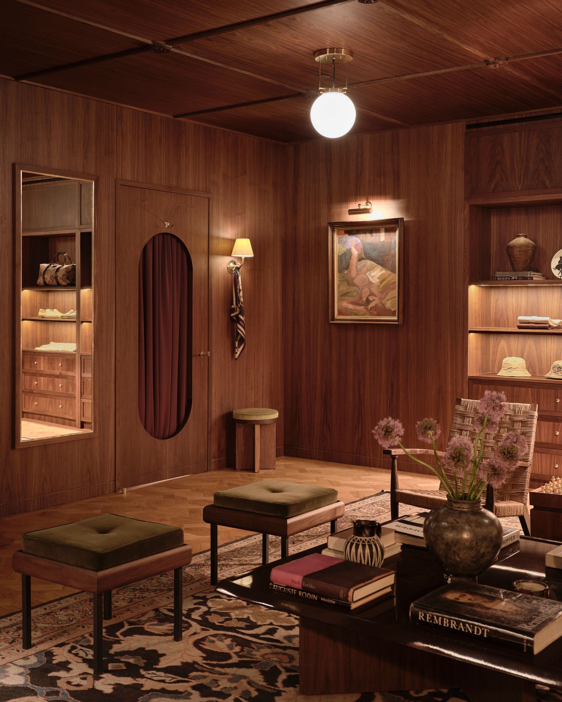 Waiting area for fitting room at New York City flagship