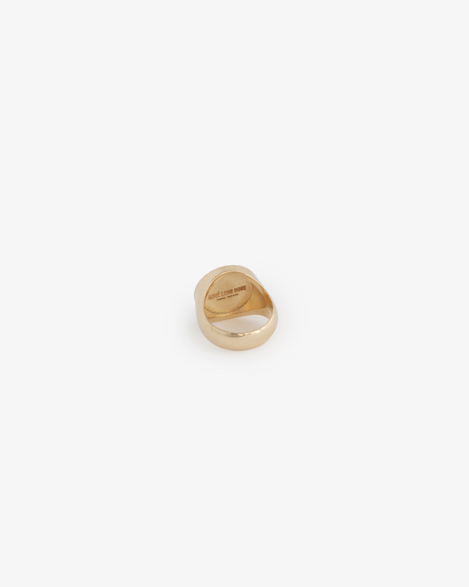 The 14Kt Queens Crest Ring features an engraving inside and is shown on a plain white background.