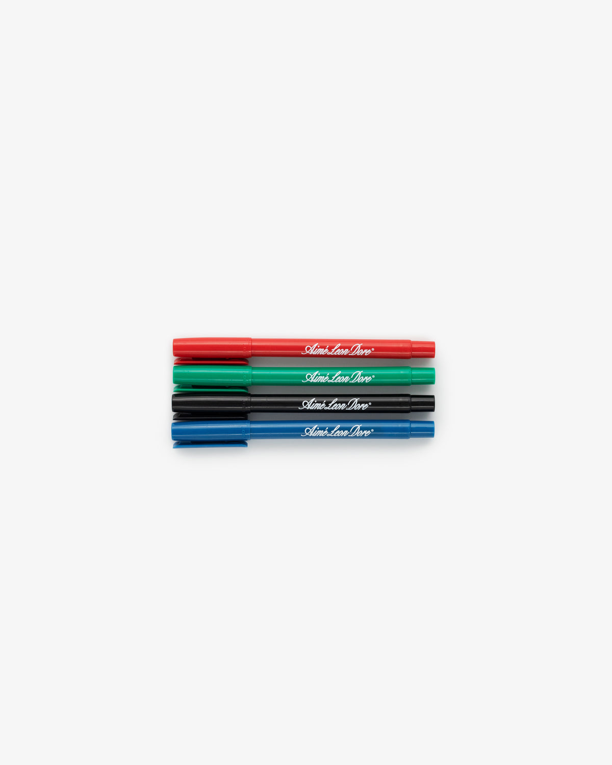 The Marker 4 Pack includes red, green, blue, and black markers arranged horizontally on a white background.